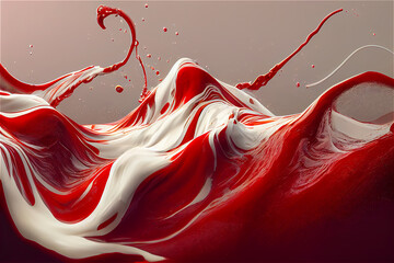 Red swirling background