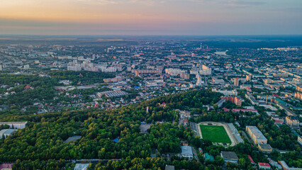 Fototapeta na wymiar evening city of Penza in summer