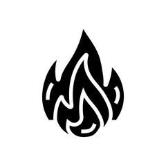 fire hot glyph icon vector. fire hot sign. isolated symbol illustration