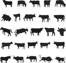 Cow Silhouette Bundle