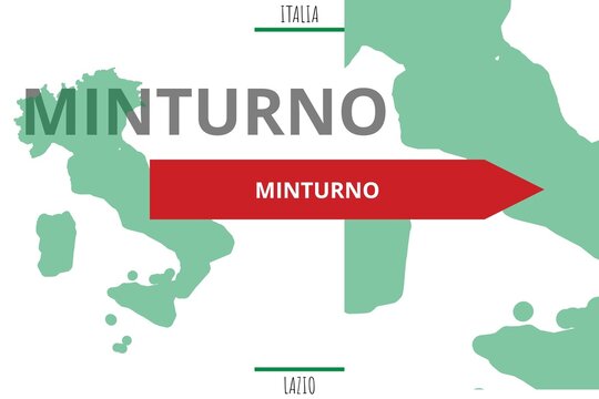 Minturno: Illustration mit dem Namen der italienischen Stadt Minturno