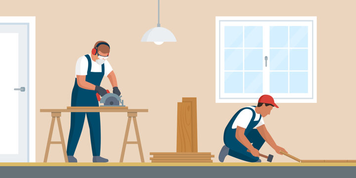 Professional flooring installation service: wooden, laminate, parquet