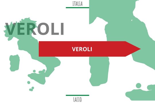 Veroli: Illustration mit dem Namen der italienischen Stadt Veroli