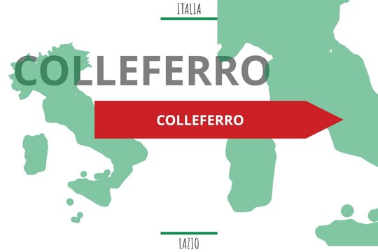 Colleferro: Illustration mit dem Namen der italienischen Stadt Colleferro