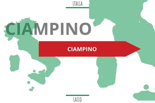 Ciampino: Illustration mit dem Namen der italienischen Stadt Ciampino