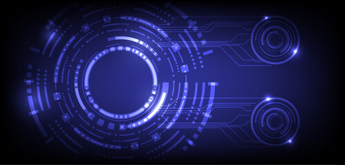 Abstract geometric circuit board technology background.