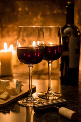 wine and a fire, winter days