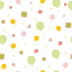 seamless pattern with balloons