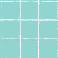 Vector white mesh check turquoise seamless pattern