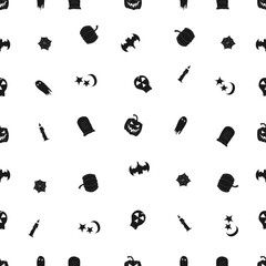 Seamless halloween pattern. Doodle vector halloween background