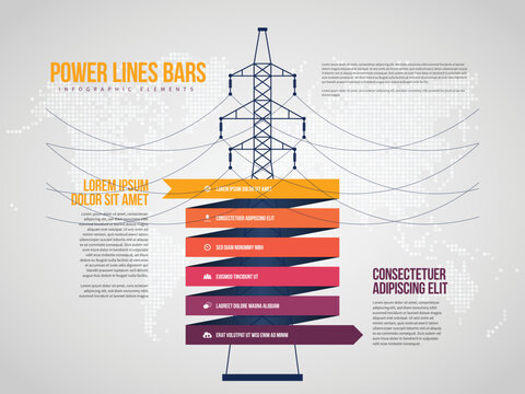 Power Lines Bars Infographic