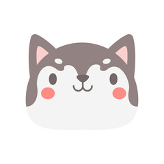 Different dog breeds faces that look cute.