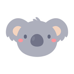 cartoon koala face cute pets for kids © anuwat
