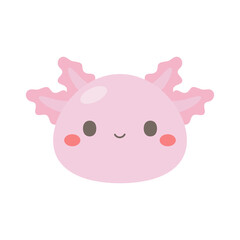 Salamander vector. cute animal face design for kids