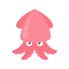 Octopus vector. cute animal face design for kids