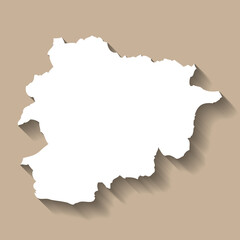 Andorra vector country map silhouette
