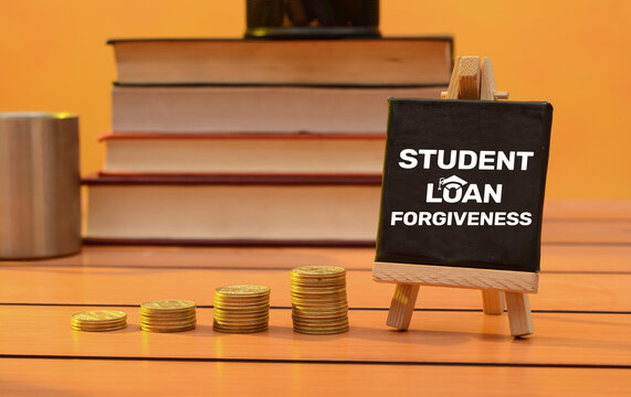 Student loan relief forgiveness program by United States of America to eligible students with books