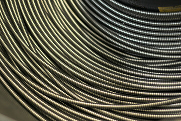 High resolution close up shot of metal cable sling for engineering, construction and building....