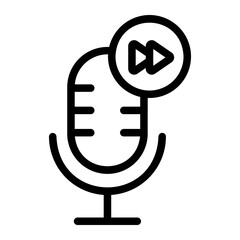 fast forward line icon