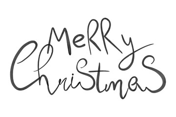 Obraz premium Merry Christmas vector text Calligraphic Lettering design card template. Creative typography for Holiday Greeting Gift Poster. Calligraphy Font style Banner.