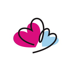 two hearts that take care of each other