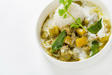 Chinese Chicken Curry s served with steamed rice