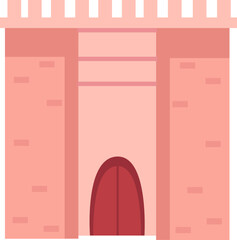 Castle gates element. Vector illustration