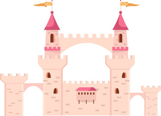 Magical fairytale castle. Vector illustration