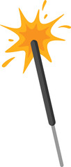 Burning sparkler Party Celebration Element. Vector illustration