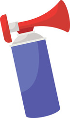 Sport air horn flat illustration