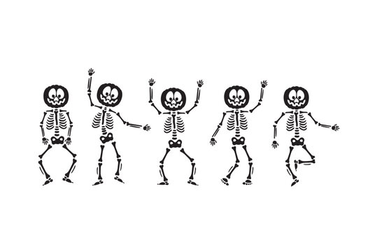 Halloween dancing skeleton with pumpkin head Svg, Skeletons Svg, Skeleton SVG, Skeleton party Svg, Skeleton Png, Skeleton Cut File, Skeleton Bones Svg
