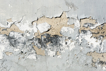 White paint black cracks background. Scratched lines texture. White and black distressed grunge concrete wall pattern for graphic design. Peel paint crack. Weathered rustic surface. Dry paint backdrop
