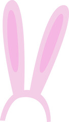 Bunny ears. Easter element with transparent background. Holiday spring children illustration for Easter decor