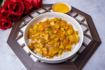 Korean style food curry rice