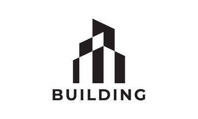 real estate logo, building construction vector icon design.