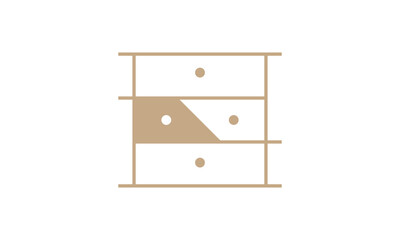 minimalist interior furniture wardrobe logo. perfect for property, real estate, business etc.