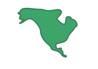 北アメリカ（太線）グリーン