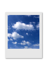 polaroid photo of a sky