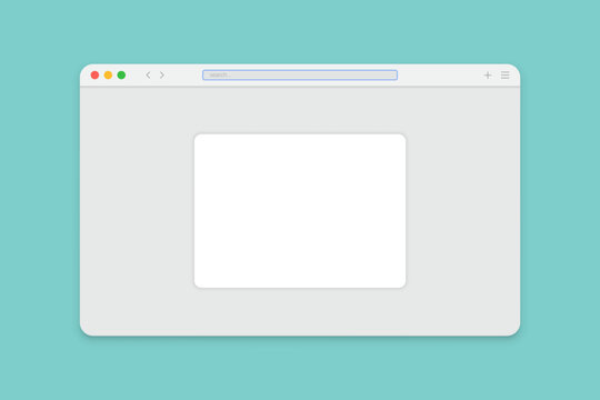 Browser window frame in a flat design. Vector illustration