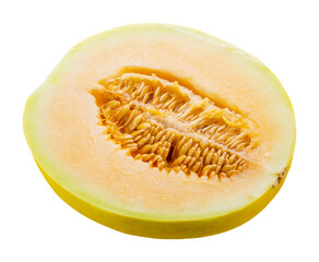 half of melon isolated and save as to PNG file