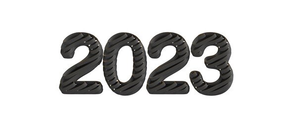 Typography design of 2023 with 3d style design