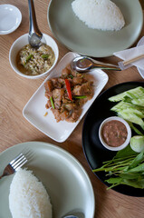 Thai southern food on the table