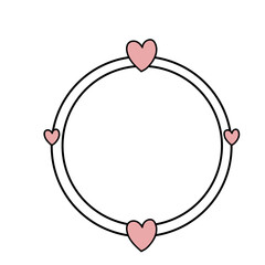 circle frame with love