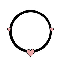 circle frame with love