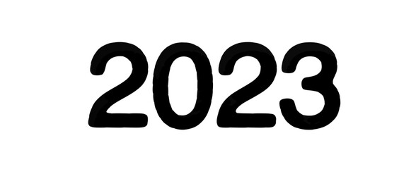 Typography design of 2023 with 3d style design