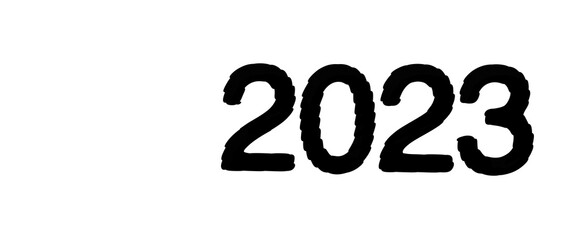 Typography design of 2023 with 3d style design