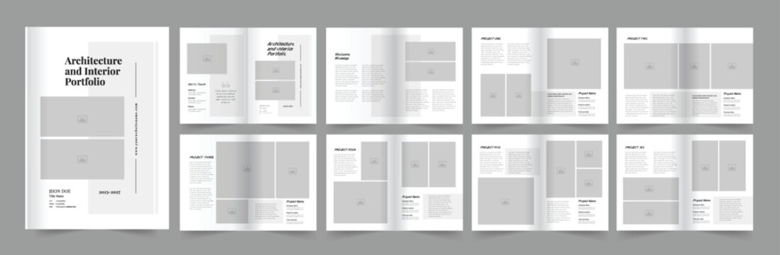 Architecture portfolio or Interior portfolio template design