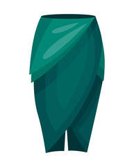 Naklejka premium Woman skirt. Modern fashion clothing. Trendy formal fabric wear. Stylish model of apparel. Female cloth design