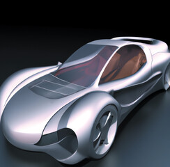 Illustration of a modern, futuristic, car
