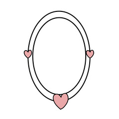 oval frame with love